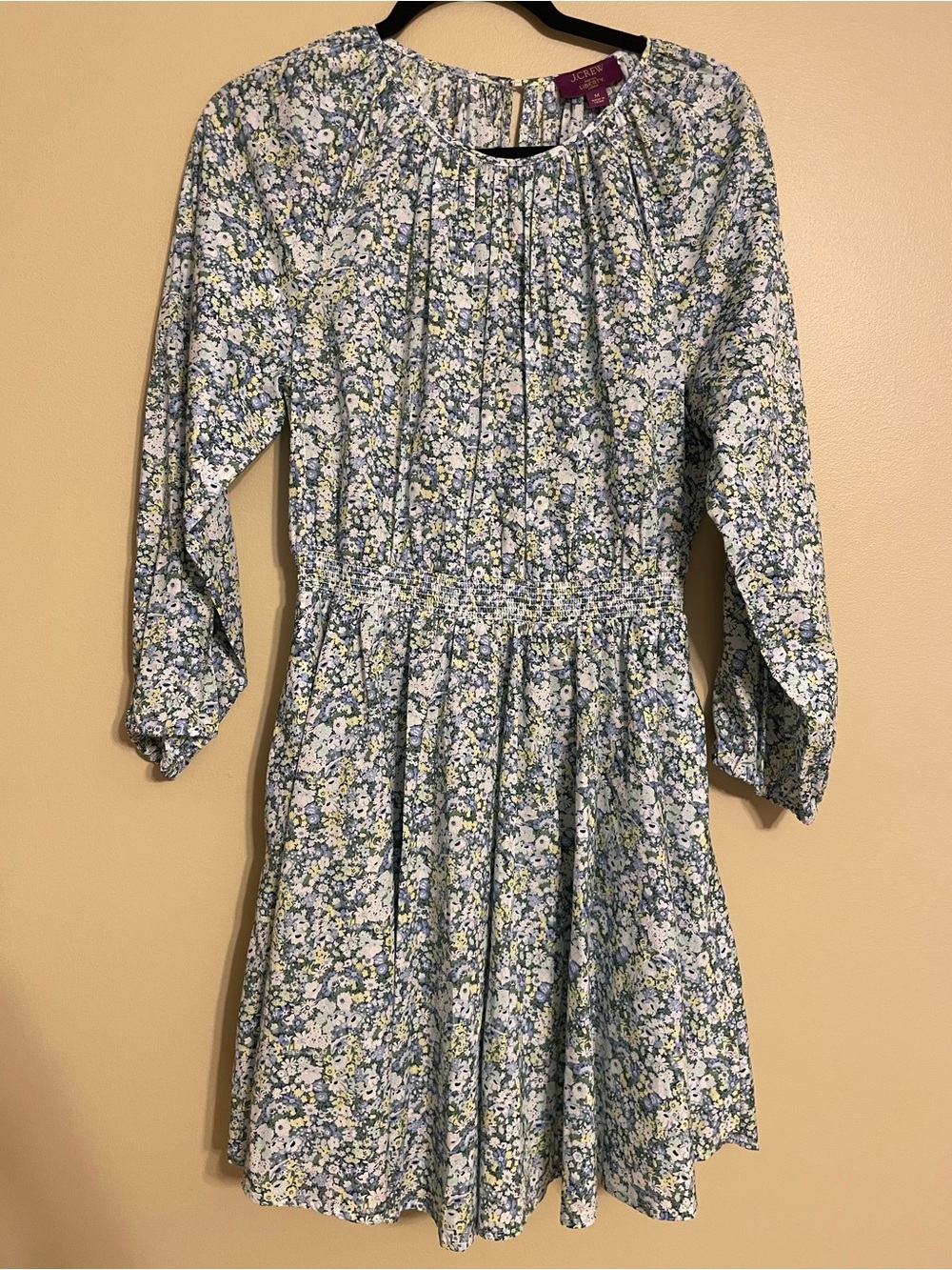 J Crew Palermo Smocked-Waist Mini Dress Liberty Thorpe Hill Women’s M Floral‎